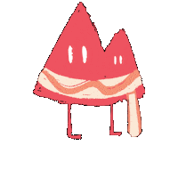ForestCloudBev excited pink jump forestcloud Sticker