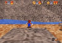 glitch clip waterfall skip mario 64 GIF