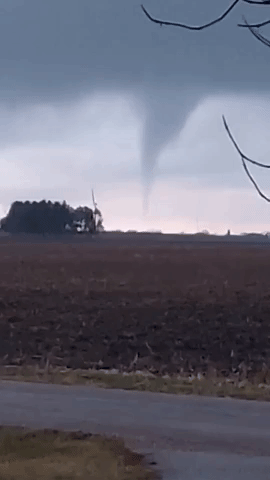 Funnel Cloud Seen as Storm System Hits Central Illinois