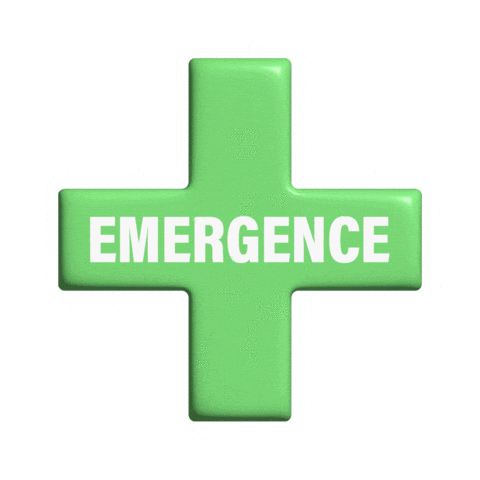 Cross Emergency Sticker by LS528