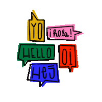 World Hello Sticker by paolinoshka