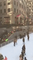 Climate Change Activists Arrested During Protest at Rockefeller Center Ice Rink
