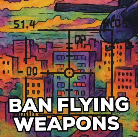 Ban Flying Weapons GIF by The LSD Hotel