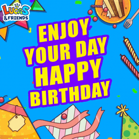 Happy Birthday GIF by Lucas and Friends by RV AppStudios