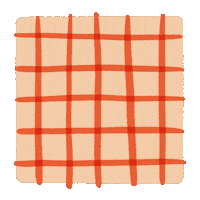 moyshroom orange check bright lines Sticker