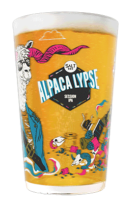 AlpacalypseSessionIPA giphyupload alpacalypse salt beer factory salt brewery Sticker