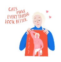cats love Sticker