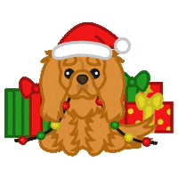 Dog Christmas Sticker