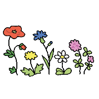 Cartoon Flower Sticker by TeaBag