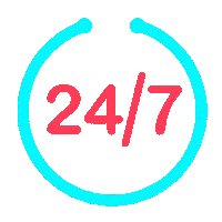 24-Hour Logo Sticker