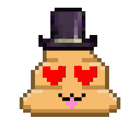 Pixel Shitting Sticker by Poopies.io