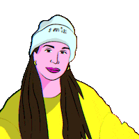 rivkirabinowitz yellow podcast peace hat Sticker