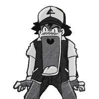 Ash Ketchum Omg Sticker