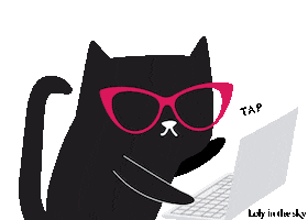 Black Cat Reaction Sticker by Loly in the sky