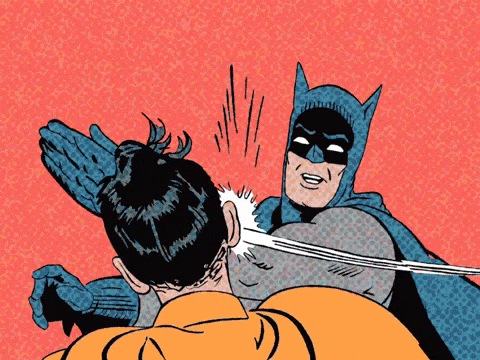 Batman Slap GIF by MOODMAN