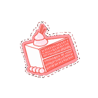 jendoodles food pink kawaii cake Sticker