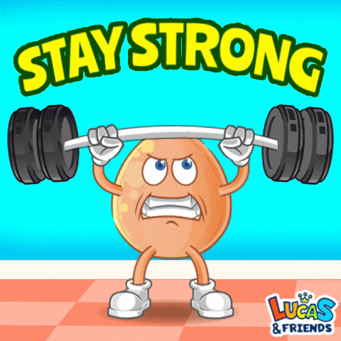 Stay Strong Good Vibes GIF by Lucas and Friends by RV AppStudios