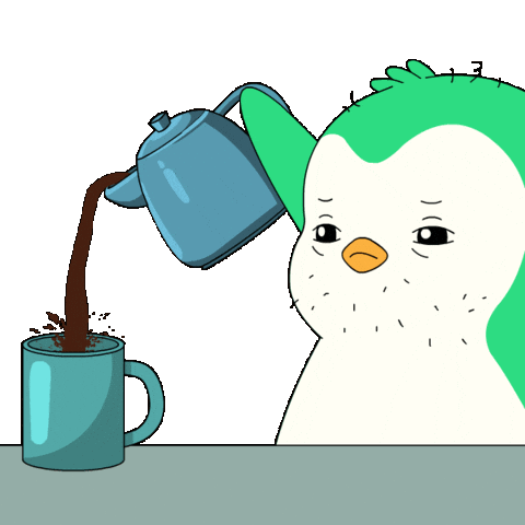Tired Penguin Sticker by Abster