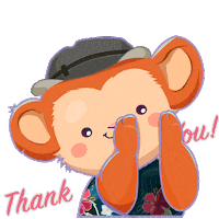 monk3yseendo happy yay thanks thankyou Sticker