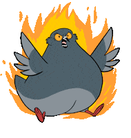Angry Fire Sticker by Tripleta Studio