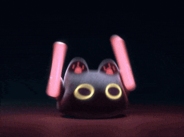 cat dancing neon kitten flashing GIF