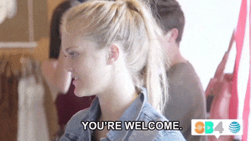 you're welcome gia rose GIF by @SummerBreak