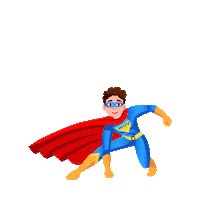 TimothysLessons superhero warrior red cape good values Sticker