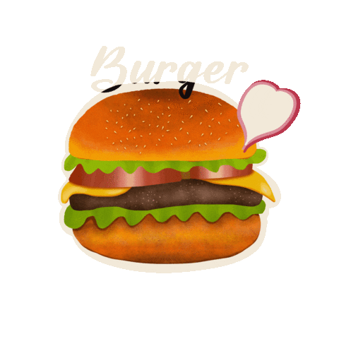 Fast Food Burger Sticker