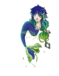 yukijah_art kawaii fantasy chibi merman Sticker