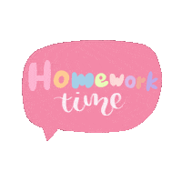 Pink Studying Sticker