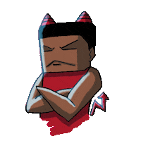 Angry Devil Sticker by NobodyP
