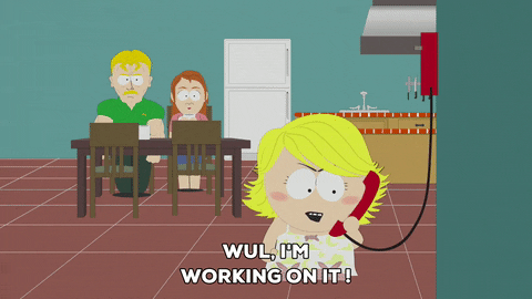 mad talking on the phone GIF by South Park 