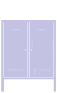 Lilac Locker Sticker by mustard made
