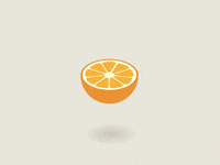 Rotate Orange Fruit GIF by Chris Gannon
