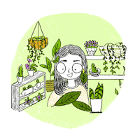 jasminilustra love plants jasminilu Sticker