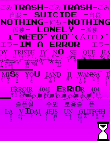 sad glitch GIF