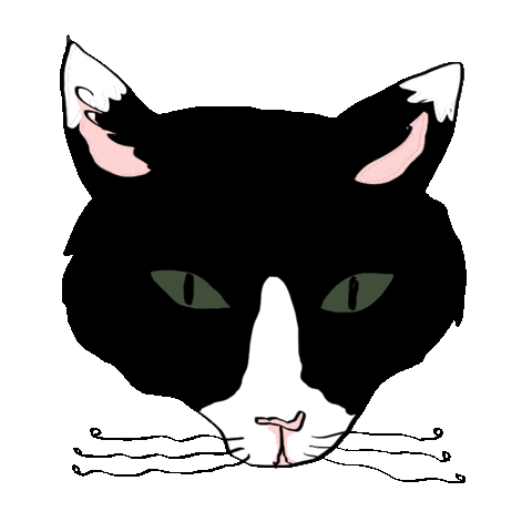 Tuxedo Cat Sticker by vootsak