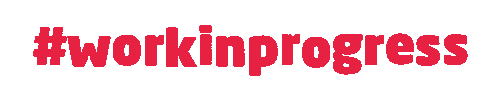 Workinprogress Sticker by von Mende Marketing
