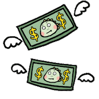 Dinosaur Nomoney Sticker by PeggySu