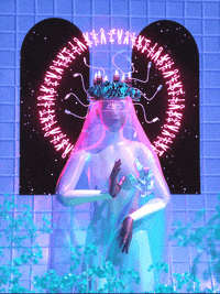saidamagic 3d magic neon future GIF
