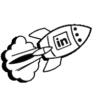 Social-Blooming fly sky rocket advertising Sticker