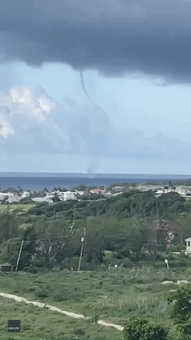Waterspout Spotted Off South Coast of Barbados