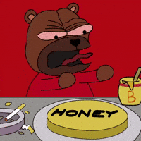 Smashing Honey Bear GIF by Bobo Memes
