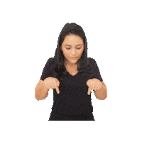 Apontando Embaixo Sticker by Gessica Leite Estética