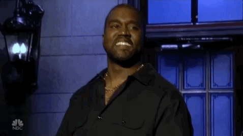 kanye west smiling GIF by Saturday Night Live
