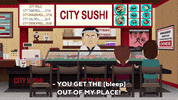 asian sushi GIF by South Park 