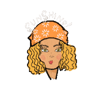 Girl Hello Sticker