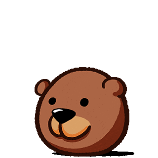 DoomDesign giphyupload happy jump bear Sticker