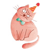 Cat Party Sticker