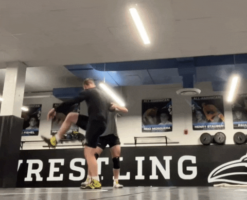 Old Man Moves Footsweep GIF by Hopkins Wrestling